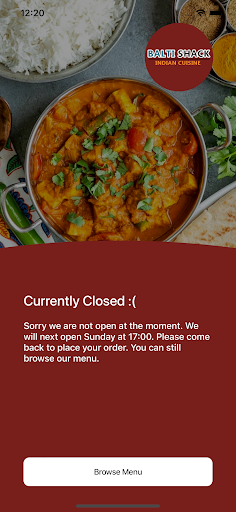 Android application Balti Shack Kingstanding screenshort