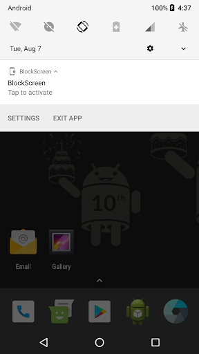 Android application Block Screen screenshort