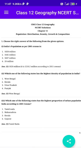 Class 12 Geography NCERT Solut Screen 3
