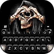 Grim Reaper Skull Love Keyboard Theme