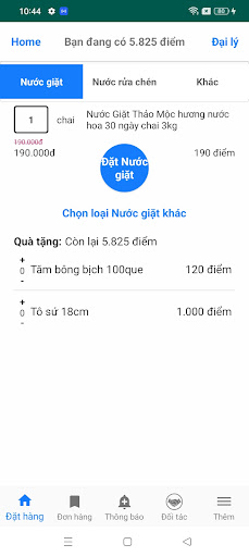 Android application Nước Giặt screenshort