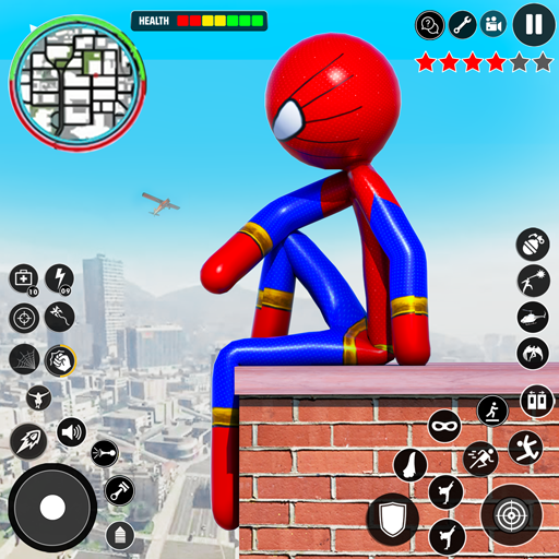 Stickman Rope Hero Spider Game 1.0.48 Icon