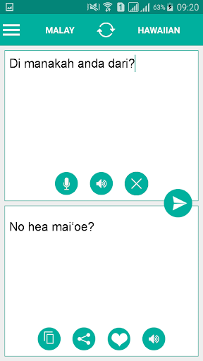 Hawaiian Malay Translator Screen 2