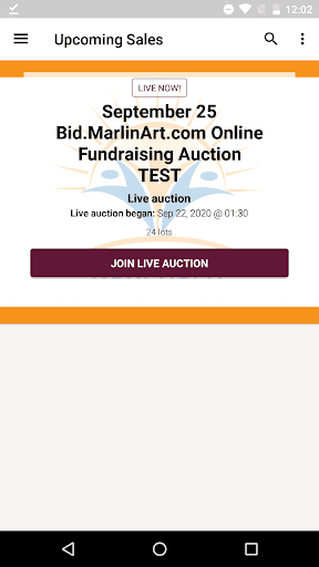 Android application Marlin Auctions screenshort