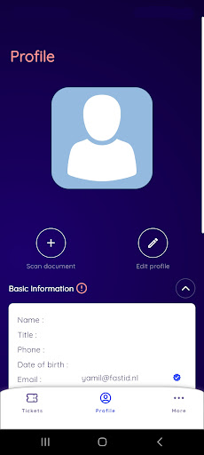 Android application FastID screenshort