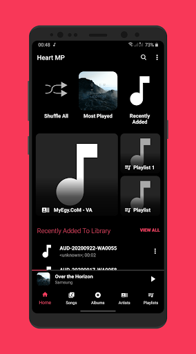 Android application Heart Music player screenshort