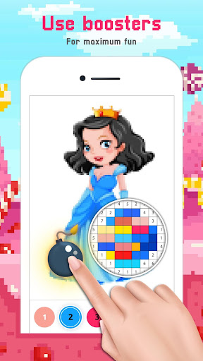 Screenshot of Cute Pixel Art Color by Number