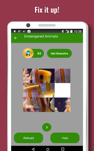 Screenshot of Endangered Animals Offline App
