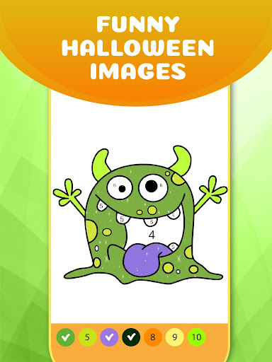 Glittery Halloween Coloring Screen 3