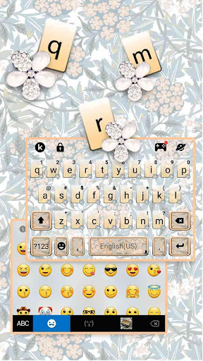 Floral Batik Pattern Keyboard Screen 3