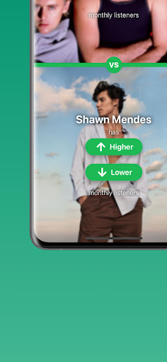 SongDuel: Higher Lower Predict Screen 3
