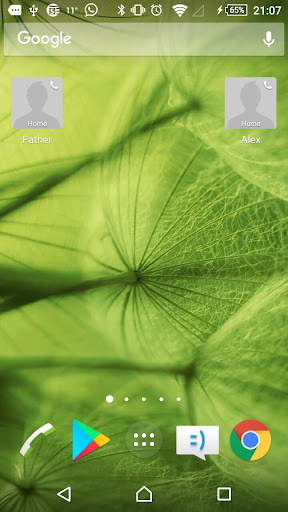Quick Dial Widget Screen 2