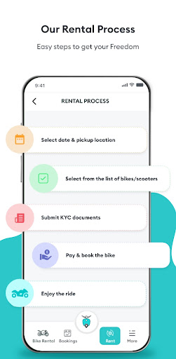 Freedo Rentals Bike Rental App Screen 2