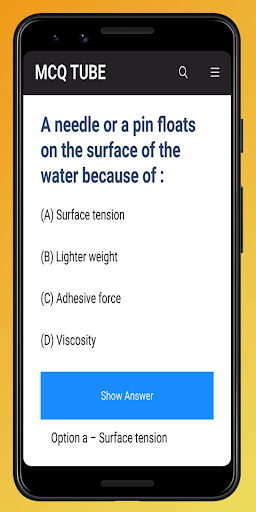 Android application MCQ TUBE (GK, GRE, CTET, NEET) screenshort