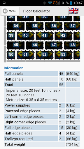Grumpy Joes Floor Calculator Screen 3