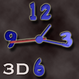 3D Blue Plastic Clock icon