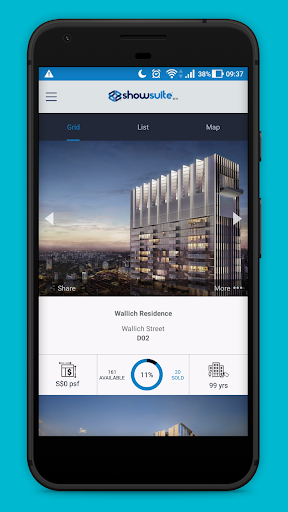 Android application Showsuite screenshort