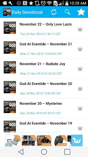 Android application God is at Eventide Devotional screenshort