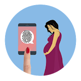 Pregnancy test by fingerprint icon