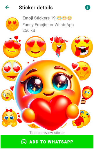 Android application WASticker - Emoji Stickers screenshort