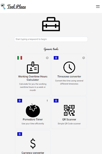 Android application Tool Plaza screenshort