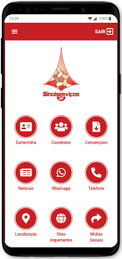 Android application Carteirinha Sindiserviços DF screenshort