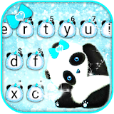 Blue Glitter Baby Panda Keyboard Theme icon