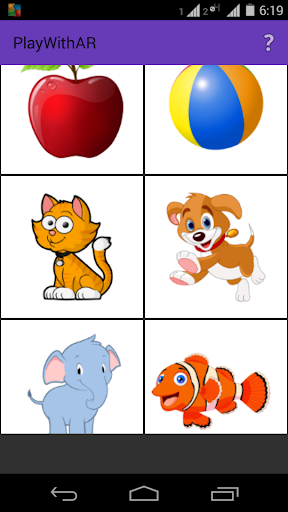 Android application PlayWithAR screenshort