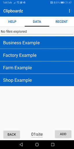 Android application Clipboardz screenshort