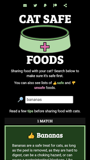 Android application Cat Safe Foods (Premium) screenshort