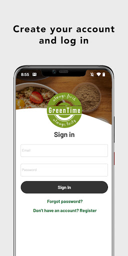 Android application GreenTime 2.0 screenshort
