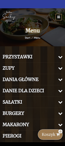 Android application Bistro Smakuj Życie screenshort