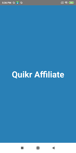 Quikr Affiliate : Partner App Screen 2