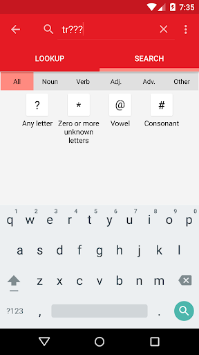 Screenshot of Chambers Dictionary