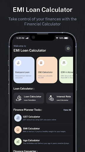 EMI Loan Calculators Screen 2