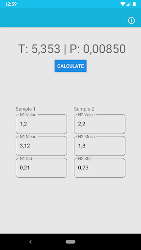 calculaTe - T Value Calculator