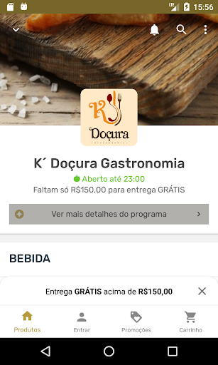 Android application K´ Doçura Gastronomia screenshort