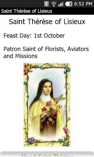 Android application Saint Thérèse of Lisieux screenshort