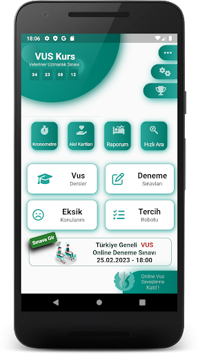 Android application Vus Kurs - Veteriner Uzmanlık screenshort