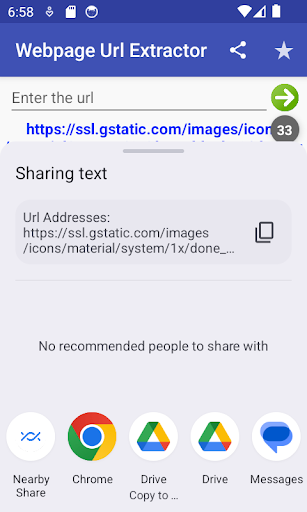 Webpage Url Extractor Screen 3