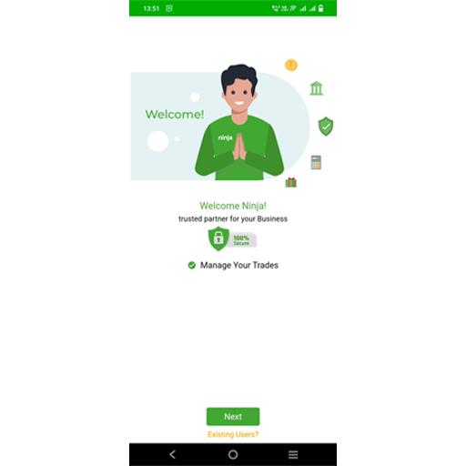 Android application Ninja Seller App screenshort