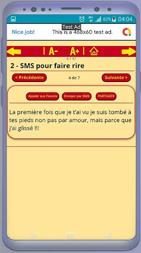 SMS drôle d’humour marrants Screen 3
