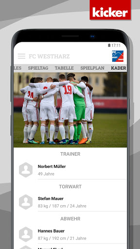 Android application FC Westharz screenshort