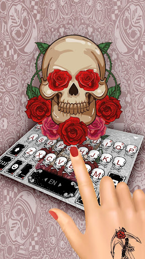 Tattoo Skull Keyboard Theme Screen 2