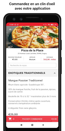 Android application Pizza de la Place screenshort