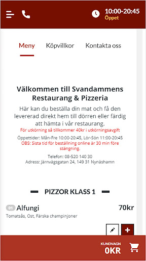 Svandammens Pizzeria Screen 3
