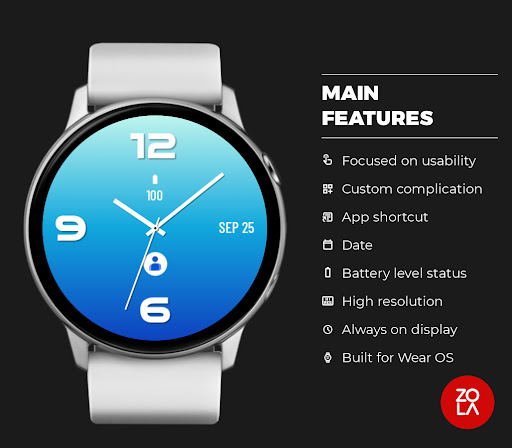 Ocean Blue MX Watch Face screenshot 1