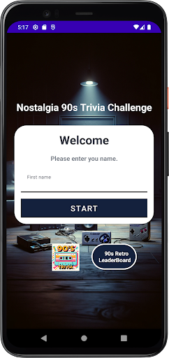 Android application Nostalgia 90s Trivia Challenge screenshort