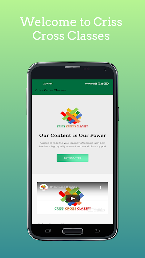 Android application Criss Cross Classes screenshort