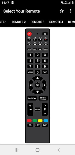 SUNNY TV Remote Screen 2